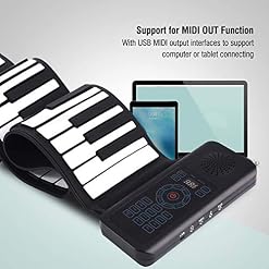 88 Touches Roll Up Piano Piano Pliable Flexible Électrique Numérique Roll Up Clavier Piano Cadeau Musical avec Affichage… - Les Beatles, Paul McCartney, John Lennon, RIngo Starr, George Harrison 88 Touches Roll Up Piano Piano Pliable Flexible Électrique Numérique Roll Up Clavier Piano Cadeau Musical avec Affichage… – Image 5