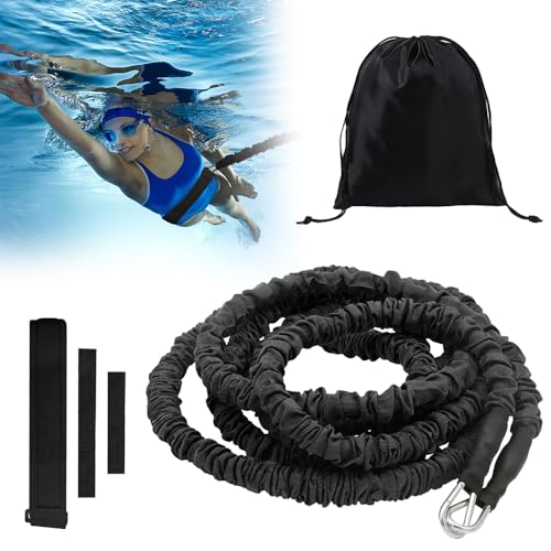 Mineup Schwimmgurt Für Pool, 4-12M Schwimmwiderstand Gürtel, Einstellbare Schwimmtrainer, Schwimmgurt Pool Erwachsene, Schwimmtrainer Gürtel, Schwimmgürtel Für Schwimmingpool