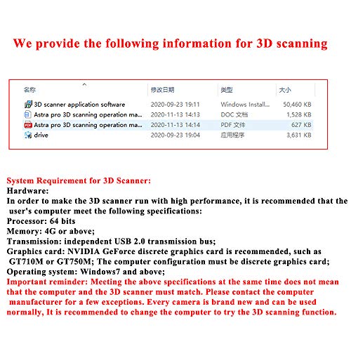 3D Scanner Z17or Somatosensory Depth Camera for Visual SLAM ROS Robot Project 3D Printer Handheld Body Face Object Scan 3D Modeling