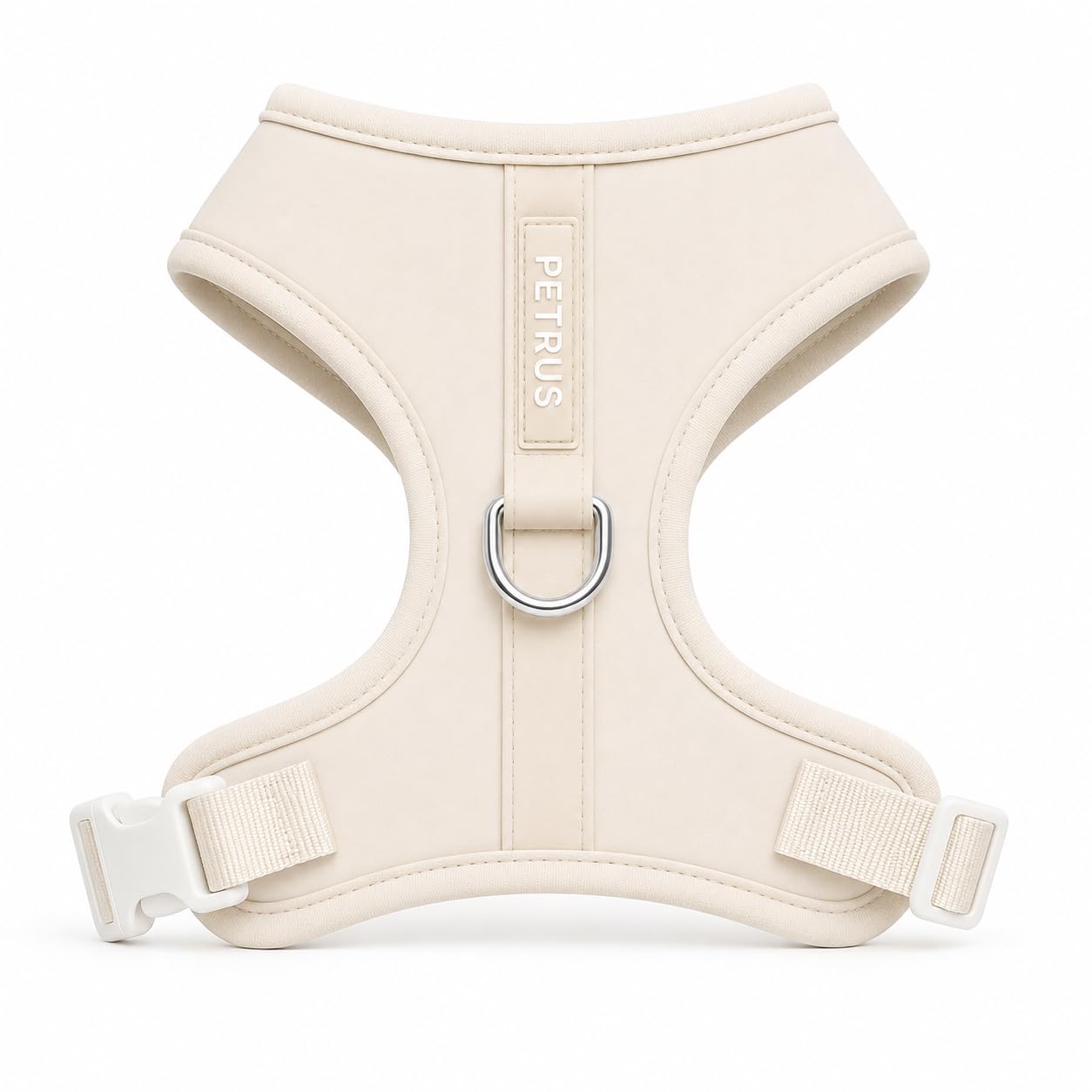 Premium No-Pull Dog Harness Soft Neoprene & Breathable Mesh Vest with Front & Back Clip D-Rings Adjustable Lightweight Walking Harness for Puppies, Small & Medium Dogs (Cream, L) โ image 1