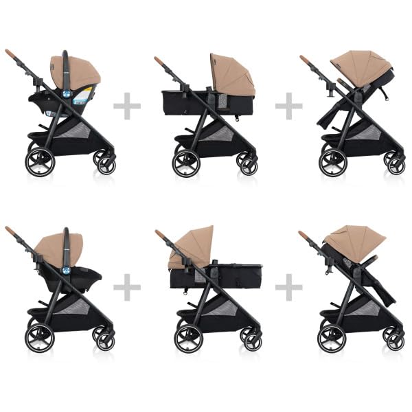 Shyft Intuiti Travel System Featuring LiteMax NXT Infant Car Seat with SensorySoothe (Caramel Tan)
