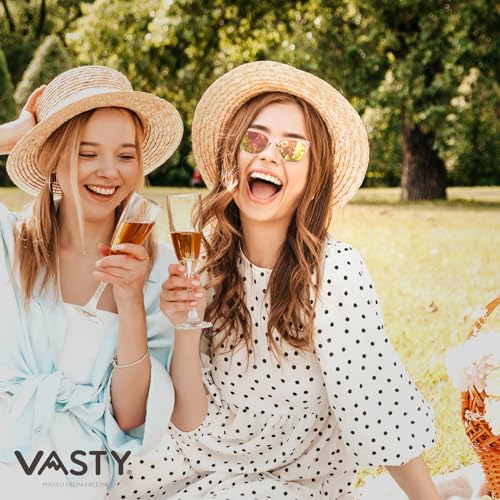 VASTY Transparent Tortoise Sunglasses for Women Trendy Rectangle Women's Shades Sun Glasses UV4004