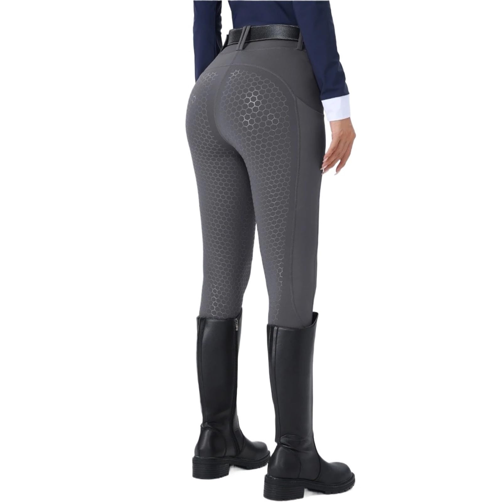 Pantalones De Equitación Pantalones de equitación for Mujer, Silicona, Antideslizantes, Resistentes al Desgaste, elásticos, Cintura Alta, Ajustados, con Bolsillo Mallas De Equitación