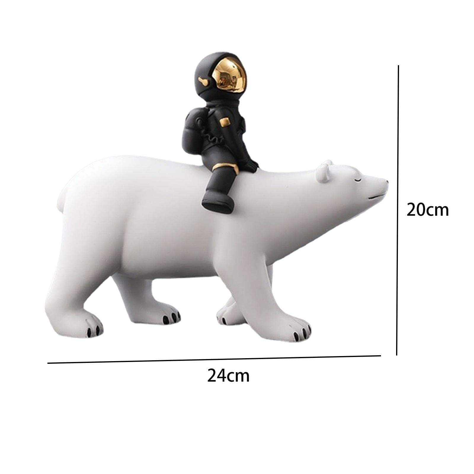 Lindas estatuas de astronauta pequeñas escultura figuras de decoración de mesa regalo de fiesta (B)