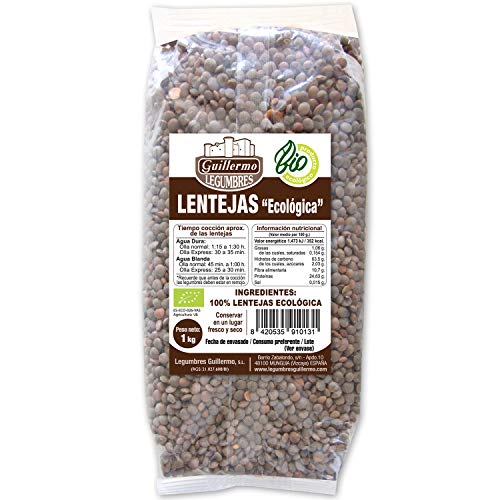 Lenteja Pardina Bio Guilllermo Paquete 1Kg