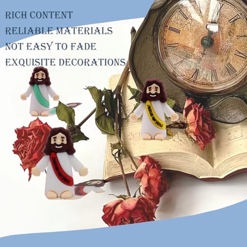 image for AKFAHOIF Little Jesus Figures in Bulk, Multicolor Tiny Miniature Figur