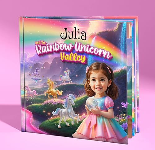 TellMyTale Personalized Childrens Story Book The Rainbow Unicorn Valley Customized Name and Photo Magic & Fantasy Story Book for Kids Custom Keepsake Book