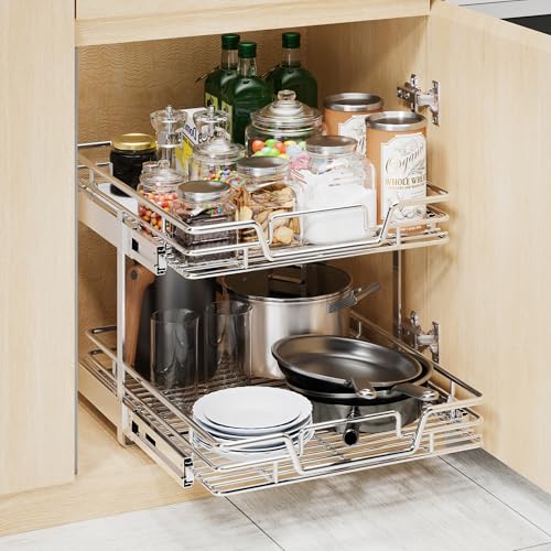 2-Tier-Kitchen-Cabinet-Pull-Out-Shelf-and-Drawer-Organizer-Slide-Out-Pantry-Storaqe-Basket-in-Multiple-Sizes-18-W-x-21-D