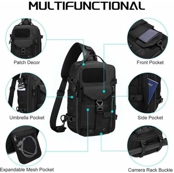 Cosmos Explorer Sling Bag, Anti Theft Tactical Sling Backpack, for Outdoor Hiking (blue)4