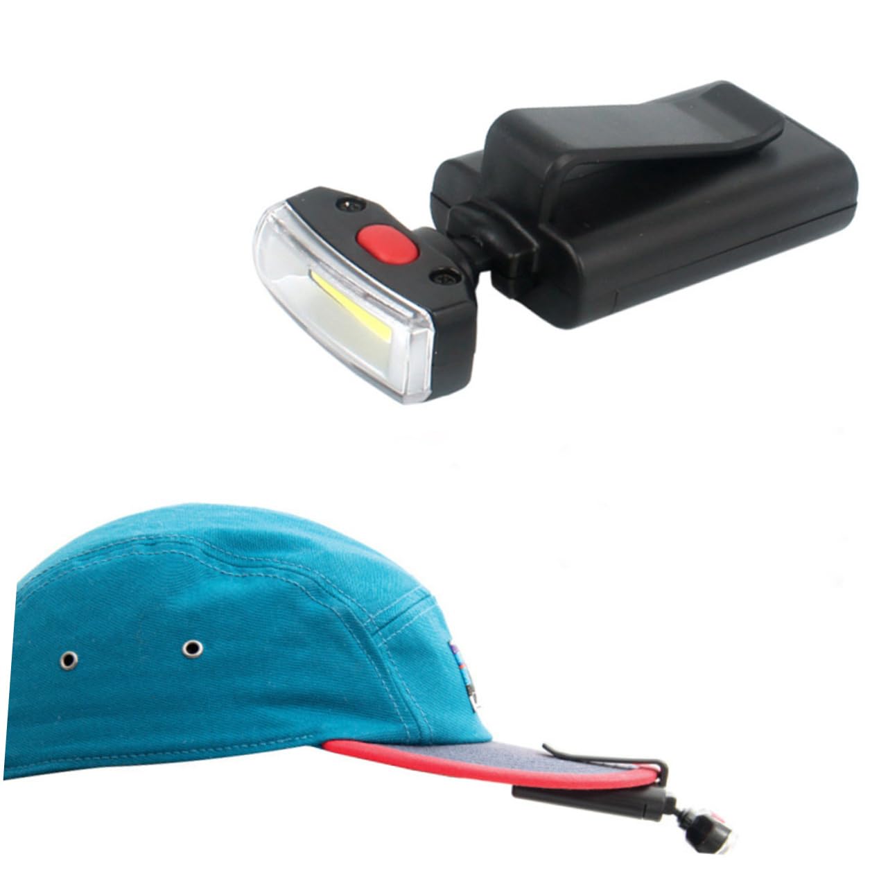 Toyvian Portable Clip on Hat Light 2pcs Led Camping Light 90° Adjustable Mount for Night Activities Hiking Fishing