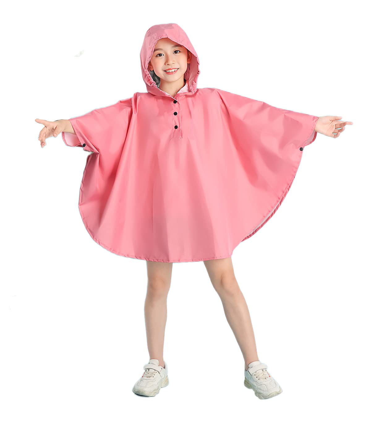 Freesmily Kids Cute Raincoat Waterproof Rain Poncho Jacket Coat for Girls Boys