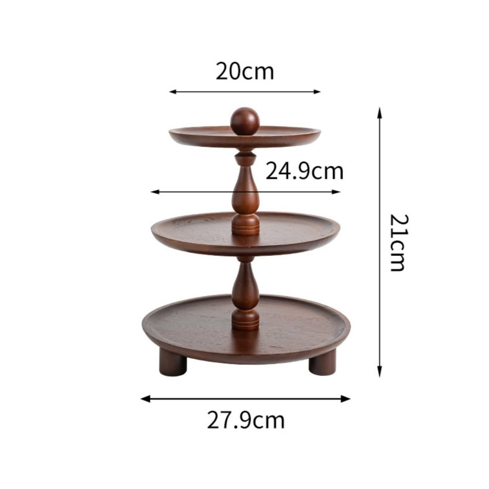 MagiDeal Alzata per Dolci Country Chic Espositore , 3- Piedi