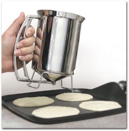 Miniatura 2 de Dispensador de masa para panqueques, vertedor Gourmet de acero inoxidable, perfecto para hornear magdalenas, waffles, pasteles y panecillos,