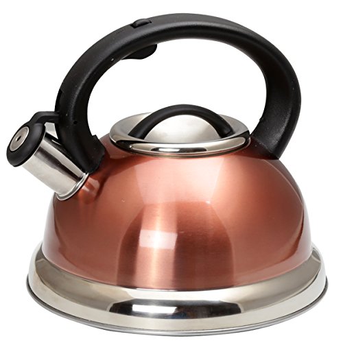 Creative Home 77066 Alexa Stainless Steel Whistling Tea Kettle with Aluminum Capsulated Bottom