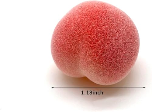 Miniatura 3 de Aliotech 18 piezas de durazno artificial de durazno falso, mini fruta, simulación de durazno pequeño, realista para el hogar, gabinete, mesa,