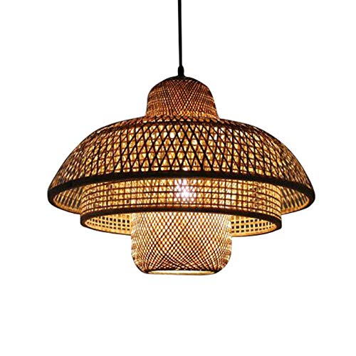 Lampe Suspendue en Osier Évite la Lumière Agressive Idéale Luminaire Salon Zen