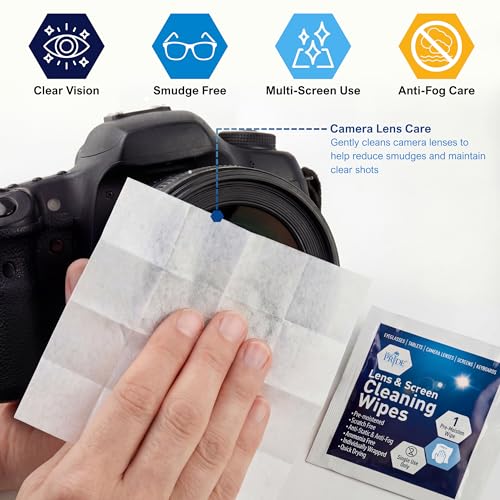 image for MED PRIDE Lens and Screen Cleaning Wipes for Eyeglasses, Touch Screens