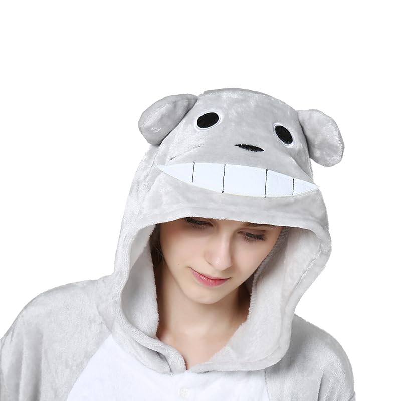 NC Joystart Adult Onesie Animal Pajamas Unisex Carnival Halloween Cosplay Costume Sleepwear (X-Large, Totoro) - Image 4