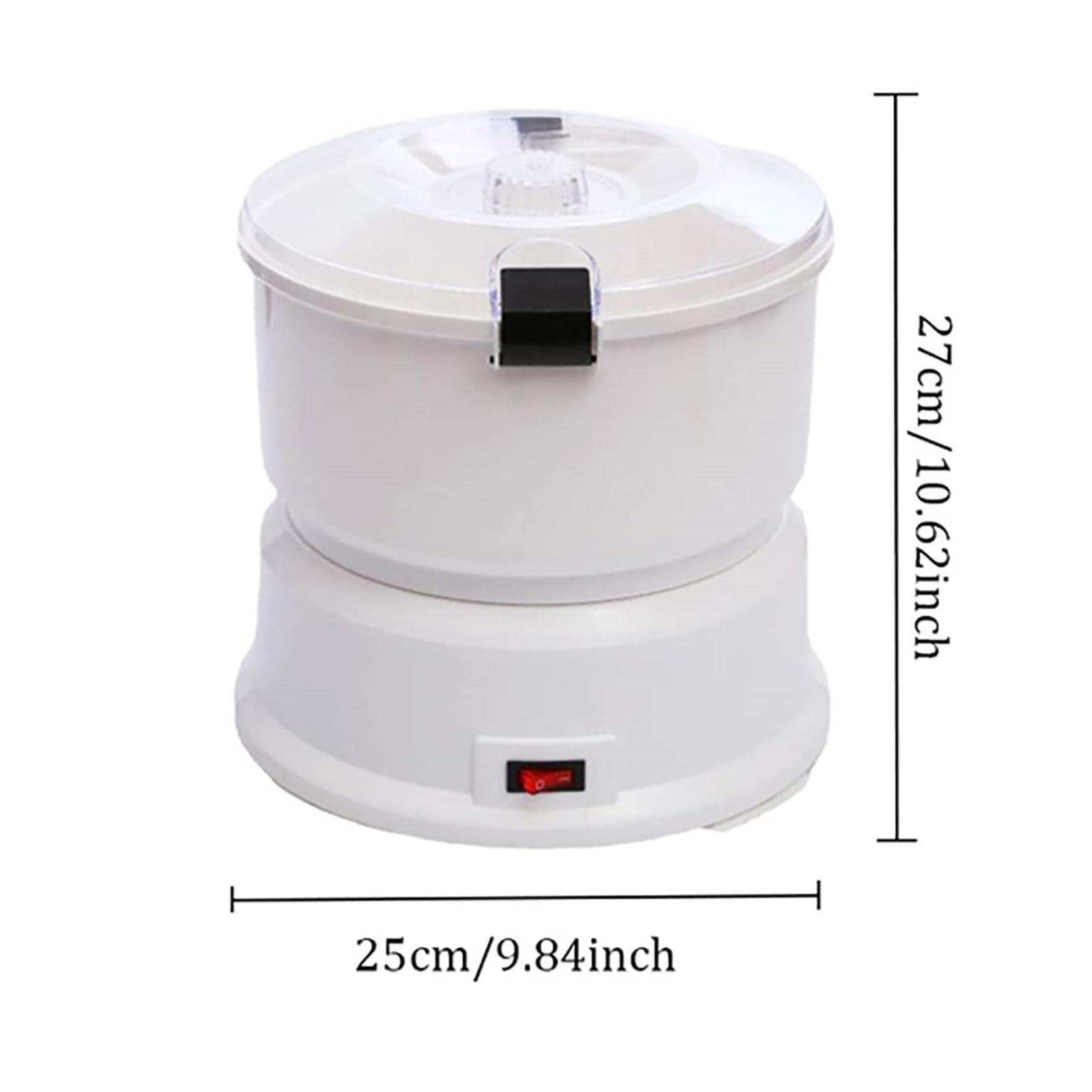 Éplucheur de pommes de terre avec récipient électrique rotatif de sécurité Capacité 1 kg Éplucheur de légumes Shaker avec eau