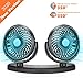 Produktbild COMLIFE USB Auto Ventilator Drehbarer Doppelköpfe Lüfter mit 3 einstellbaren Stufen, USB Tischventilator 350 Grad Drehung, KFZ Ventilator Für Fahrzeug, LKW, Rücksitz