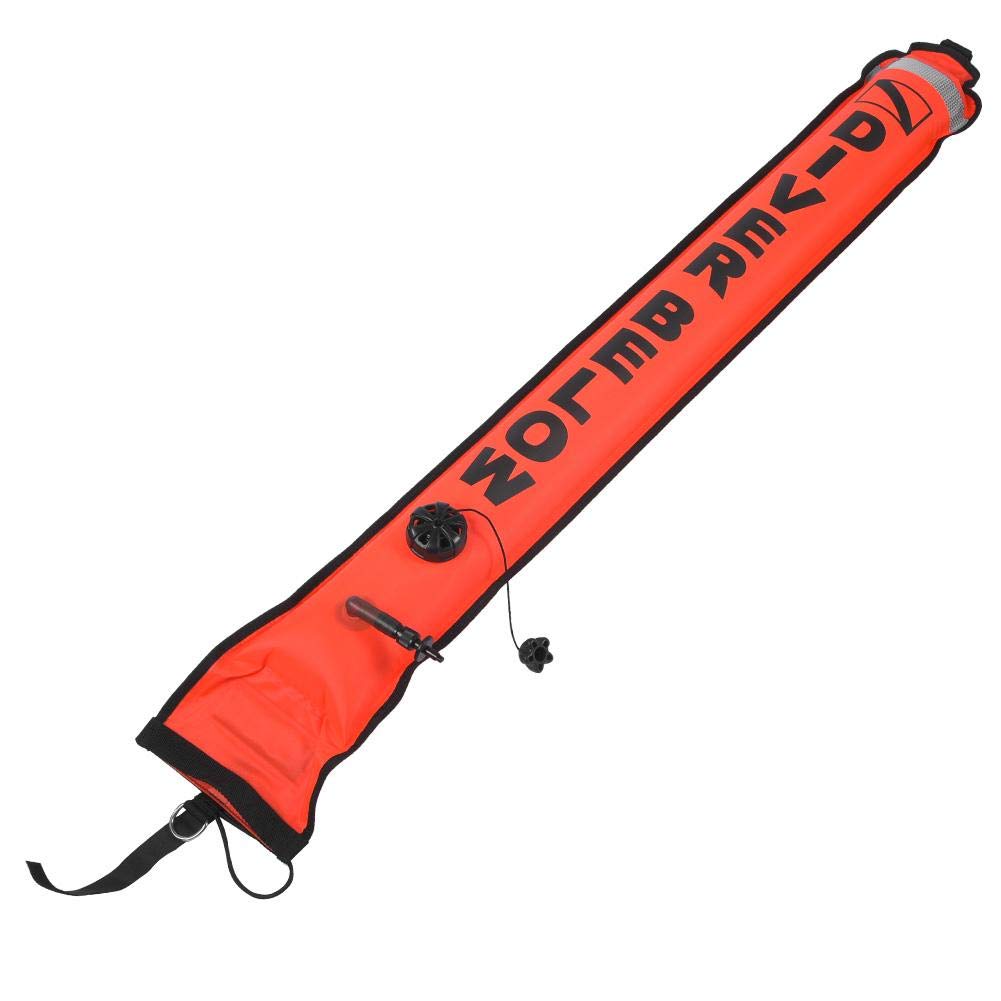 Keenso Boa Gonfiabile di Immersione dell'indicatore della Boa dell'indicatore di Superficie di Alta visibilità degli Accessori 6FT(Rosso)