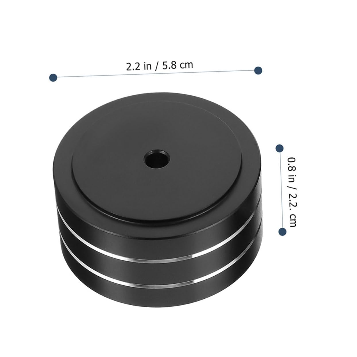KOMBIUDA Piedini Isolanti per Altoparlanti Neri 4 Pezzi, Lega di Alluminio e Gomma, Supporto Antiurto per Subwoofer e Casse Audio Hifi