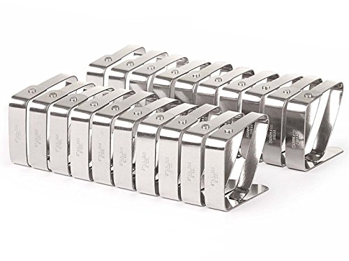 Preisvergleich Produktbild Fanaticism Tischtuchklammern Set, 20 Stück, Edelstahl