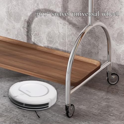Soporte móvil para TV con ruedas 360° y almacenamiento miniatura 3
