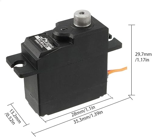 Miniatura 6 de J X Servo PDI-1181MG 0.63 oz 7.7 lbs Digital Servo Metal Gear para WLtoys 144001 WPL RC Coche B116 B24 C14 C24 Helicóptero Avión