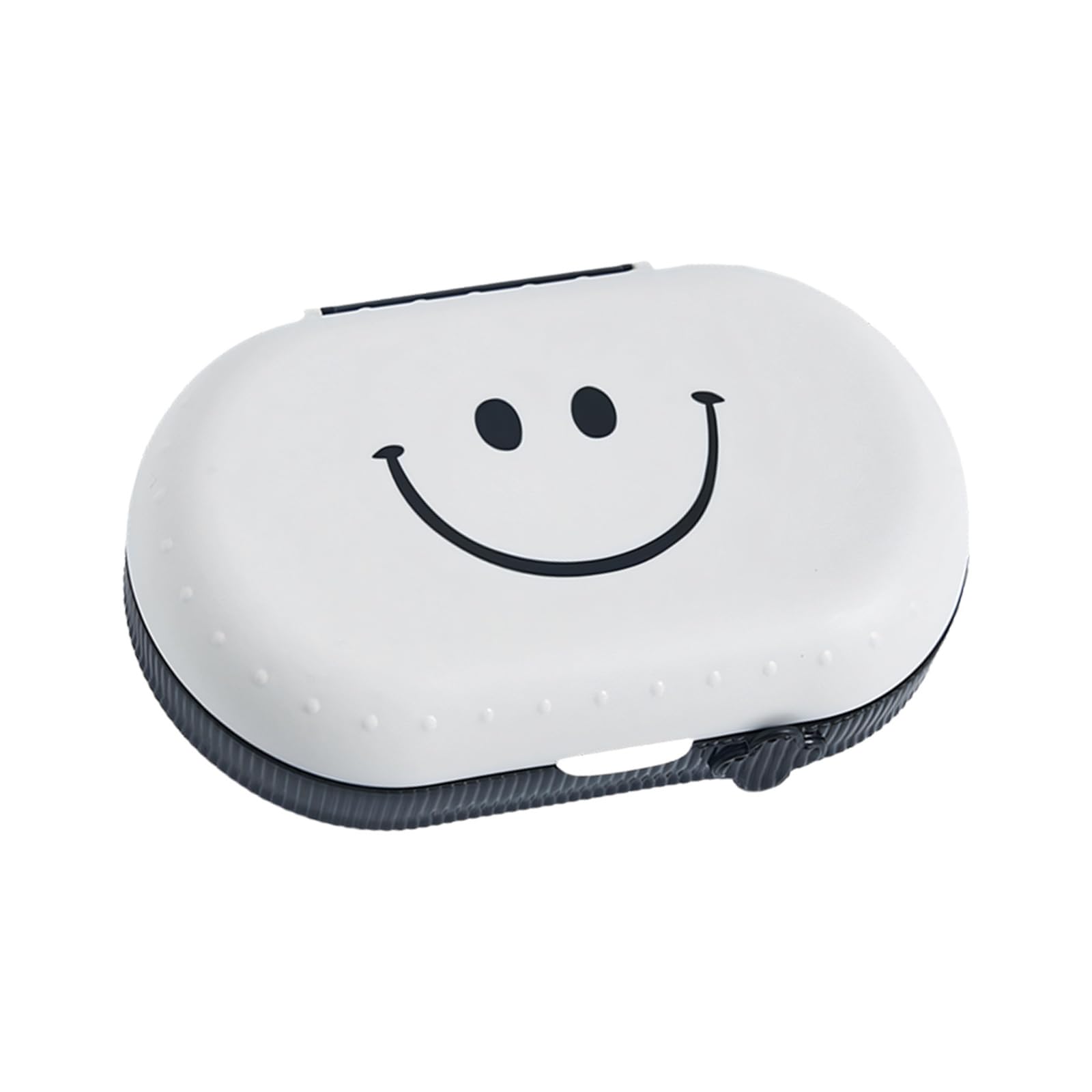 Tsophreniq Friendly Retainer Case Portable Denture Cleaning Box with Drain Holes for Clear Aligners and Night Guards Deposit Case with Drainage Denture Soaking Container