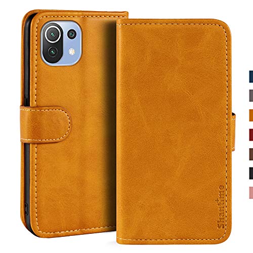 Capa para Xiaomi Mi 11 Lite, capa carteira de couro com compartimentos para dinheiro e cartões, capa