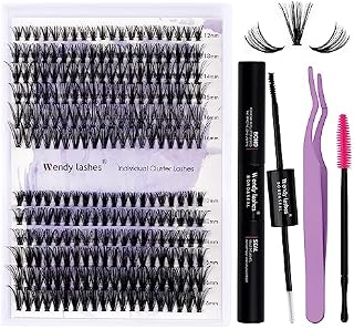 Lash Cluster Kit DIY Lashes Extensions Kit 12-16mm C Curl Eyelashes Extension Bond and Seal Kluster(30D/40D-C Curl)