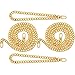 4 Pieces Purse Chain Strap Replacement DIY Iron Flat Chain Strap Handbag Chains Accessories Purse Straps Shoulder Cross Body Replacement Straps, 47 Inch and 8 Inch Long (9 mm Width Gold)