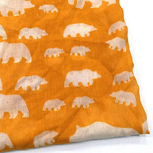 Womens Scarves Lovely Animal Infinity Polyester Loop Ring Scarf Bear Print Yellow3