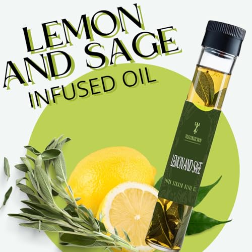 Tilz Infused Olive Oil Geschenkset - 6 x 40 ml aromatisiert, Geschenkset mit Speiseöl/Brotdipölen, | Basilikumöl, Knoblauchöl, Chiliöl, Zitronenöl, Rosmarin, Oregano | Lebensmittelgeschenke