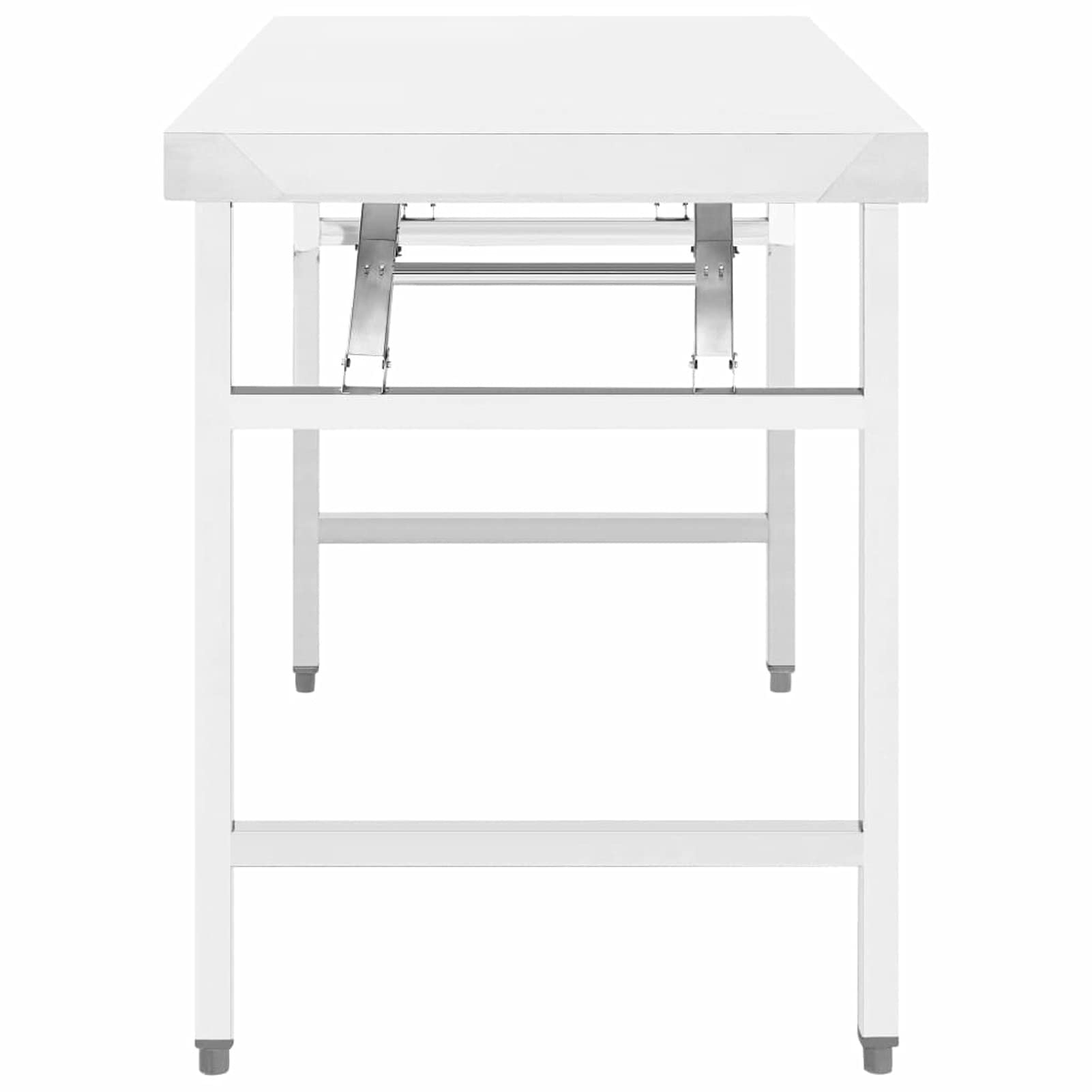 Tavolo da lavoro pieghevole, per preparazione cibo, 120x60x80 cm, acciaio inossidabile, tavolo cucina professionale for ristoranti, scuole, cucine commerciali