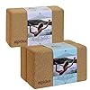 ALPIDEX Yogablok, 1 of 2-delige set, ecologisch en duurzaam, natuurkurk, uit Portugal, kurkblok, yoga, pilates, fitness