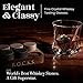 Whiskey Chilling Stones Gift Set - 6 Handcrafted Premium Granite Round Sipping Rocks - 2 Crystal Superior Glasses - Hardwood Presentation & Storage Tray - Elegant Gold Foil Gift Box by R.O.C.K.S.