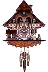 River City Clocks 13 " Quartz 12 Melody Black Forest Cuckoo Dancers, waterwheel, and Beer Drinker photo River City Clocks 13 " Quartz 12 Melody Black Forest Cuckoo Dancers, waterwheel, and Beer Drinker