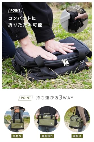 AND MYSELF クーラーボックス 小型 軽量 ソフトクーラーボックス キャンプ ソロキャンプ 保冷バッグ ソフトクーラー 5L/10L/15L (ベージュ(5L)) 4枚目