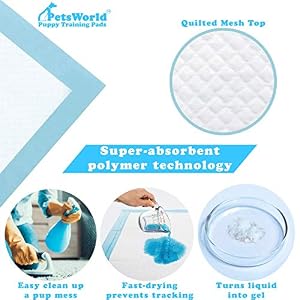 PETSWORLD Extra Large Potty Pads for Dogs, Odor Eliminating 30" x 36", 150 Count Pee Pads for Dogs, Gigantic XL Dog Pads, 5 Layer Ultra Absorbent Technology, Leak Proof Training Pads for Dogs & Cats PETSWORLD Extra Large Potty Pads for Dogs Odor Eliminating 30 x 36 150 Count Pee Pads for Dogs Gigantic XL Dog Pads 5 Layer Ultra Absorbent Technology Leak Proof Training Pads for Dogs Cats