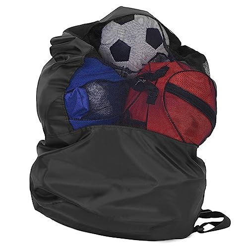 Leapiture Ball Mesh Bag Basketball Mesh Bag Large Ball Storage Bag Portable Football Mesh Bag Balls Sports Mesh Drawstring Storage Bag for Schools Companies