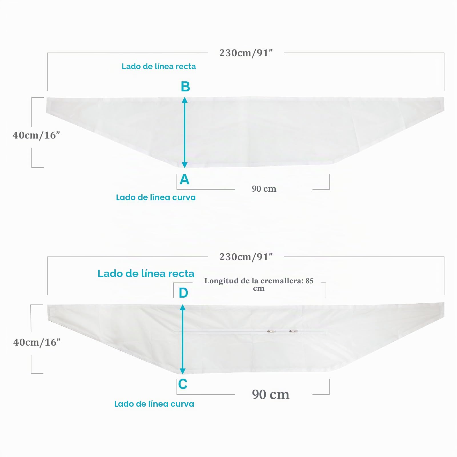 HOOMEE Aislante de Ventanas de Techo Pivotante Central para Aire Acondicionado Portátil y Secadora - Universal - 230 cm x 2