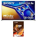 SONY K55XR80M2 55 Inch Bravia 8 QD-OLED 4K HDR Google TV with Quantum Dot and 3 Year Amber Protection Plan (2025)