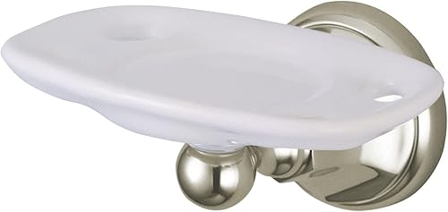 Kingston Brass BA4816SN Metropolitan - Soporte para cepillo de dientes y vaso, níquel cepillado