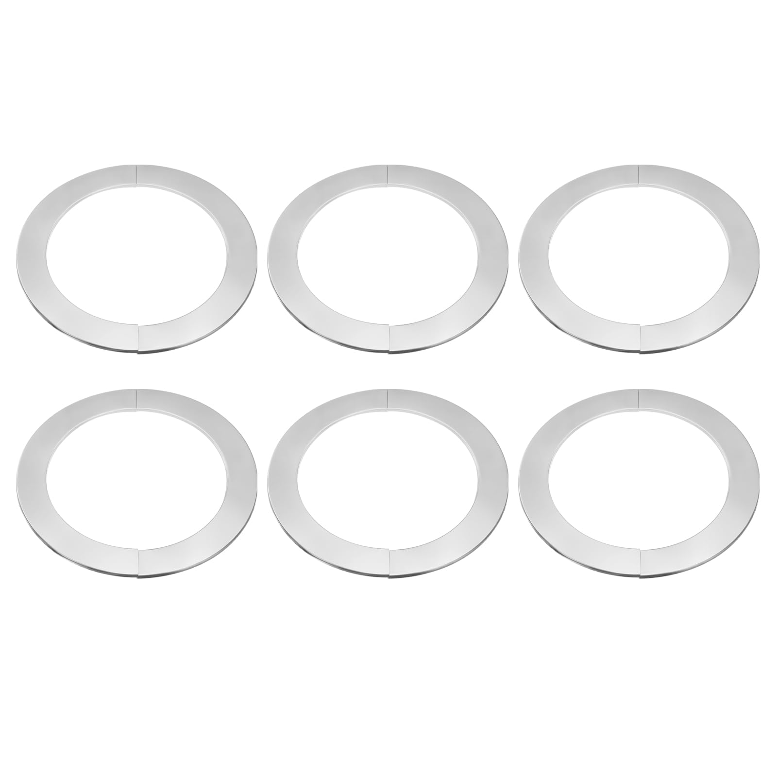 Bridas divididas de pared de 182 mm de acero inoxidable autoadhesivas redondas pack de 6 unidades