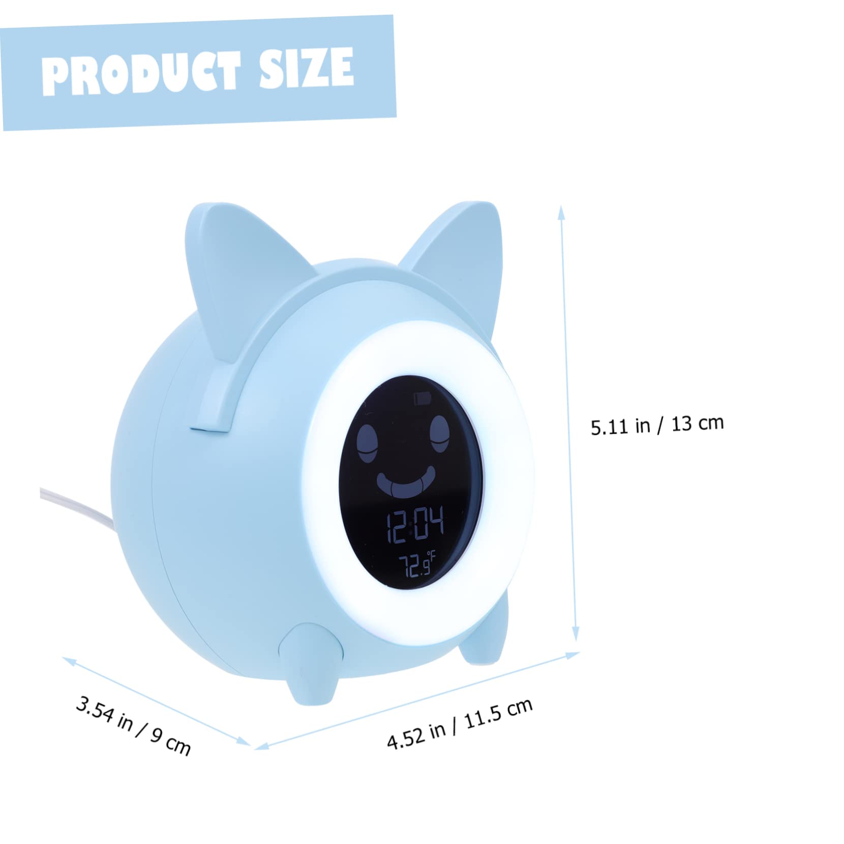 MAGICLULU Creativo Reloj Despertador Digital Luz Nocturna Azul para Niños