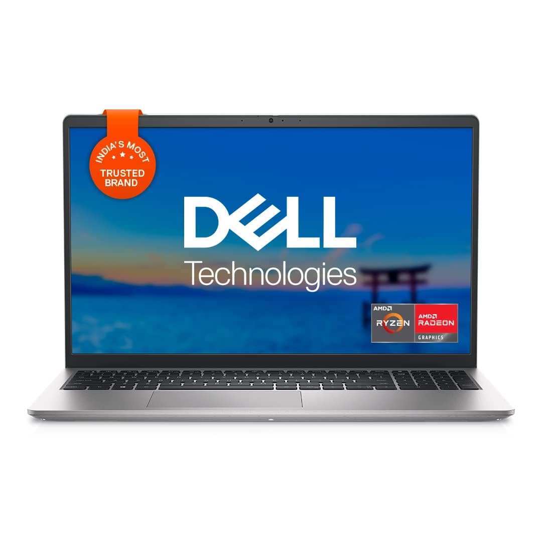 Dell Inspiron 3525 Laptop, AMD Ryzen 5-5625U, 8GB, 512GB SSD, Win 11 + MSO'21, 15.6" (39.62Cms) FHD WVA AG 120Hz 250 nits, Platinum Silver (D560789WIN9S, 1.68Kgs)