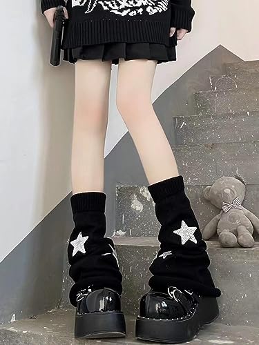 Women's Leg Warmers Star Pattern Knitted Leg Warmers Y2k Kawaii Socks Harajuku Fairycore Clothing3