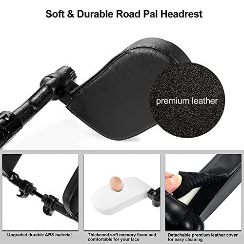 Image of HOLD UP Car Headrest Pillow, Road Pal Headrest, Adjustable Car Seat Head Neck Support, U Shaped Car Sleeping Pillow for Kids & Adults (Black)